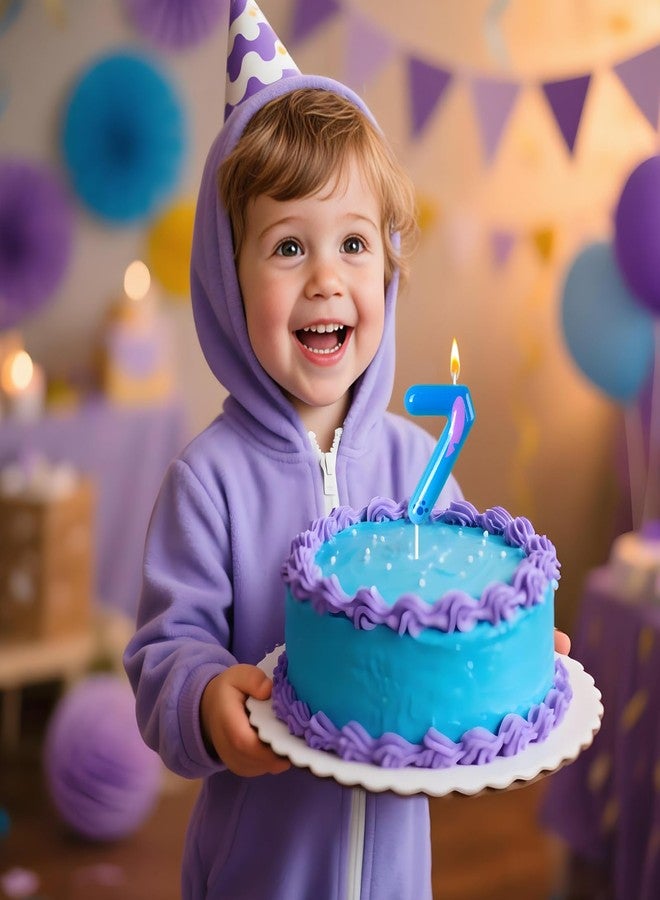 Zailo Cartoon Anime Theme Number Birthday Candle Blue Cartoon Birthday Party Cake Decorations for Boys Girls Supplies Party Decorations (Number 7) - Image 4